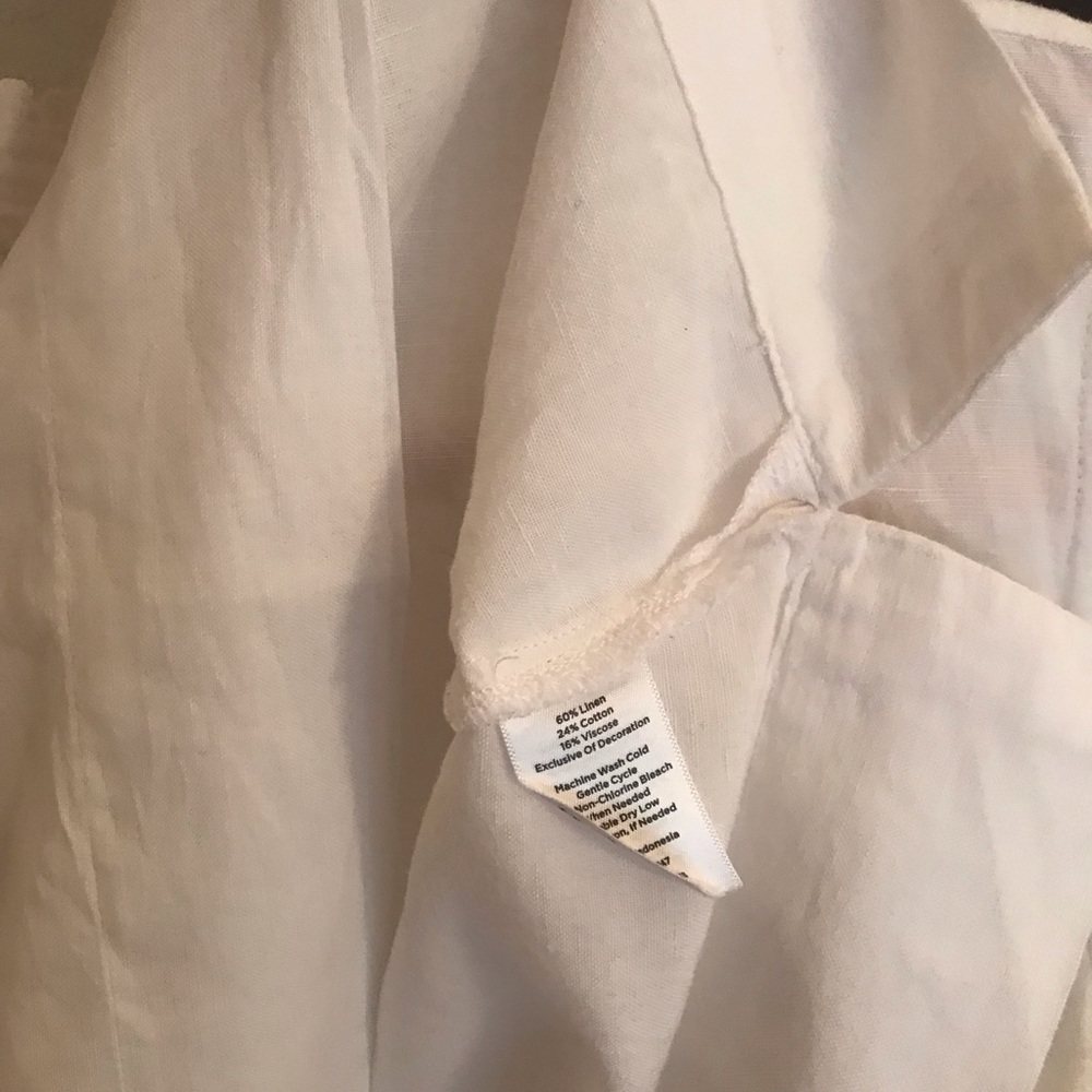 Talbots White Sleeveless Split Neck - image 3